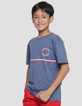 Nevada Stripe Logo Sailing Kaos Anak Laki-laki