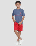 Nevada Stripe Logo Sailing Kaos Anak Laki-laki