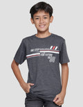 Nevada Kaos Lengan Pendek Print Stripe One Step Moving Forward Anak Laki-laki