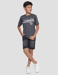 Nevada Kaos Lengan Pendek Print Stripe One Step Moving Forward Anak Laki-laki