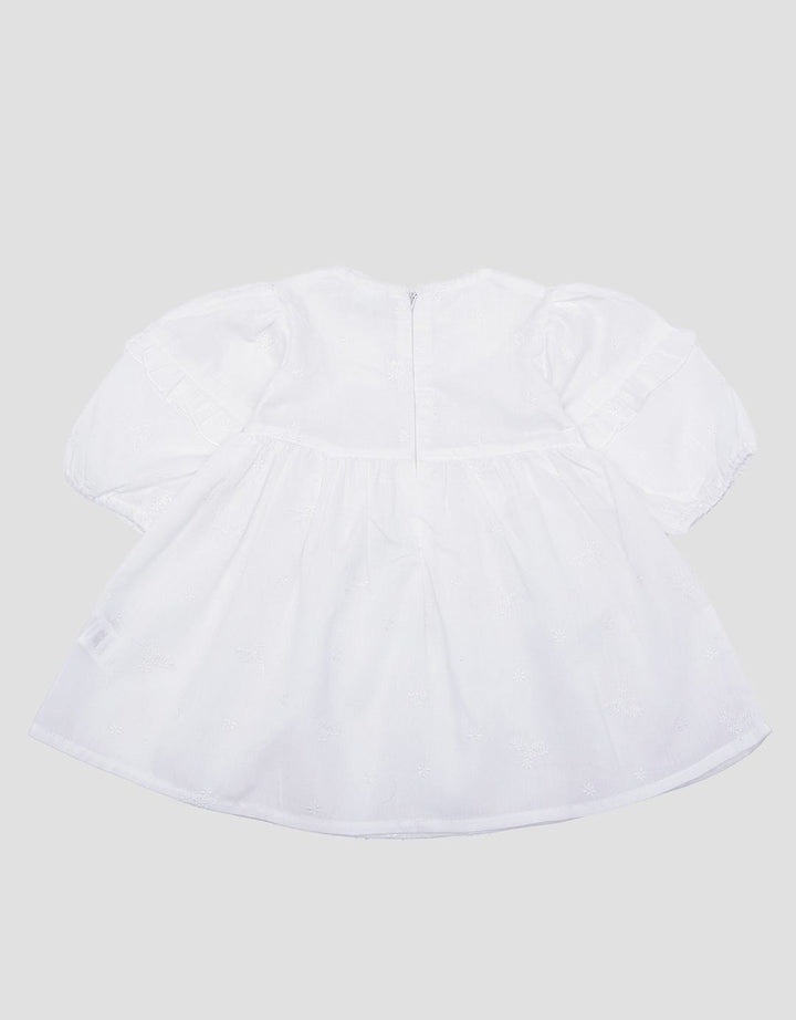 Pipiniko Midi Dress Bordir Lengan Pendek Anak Perempuan