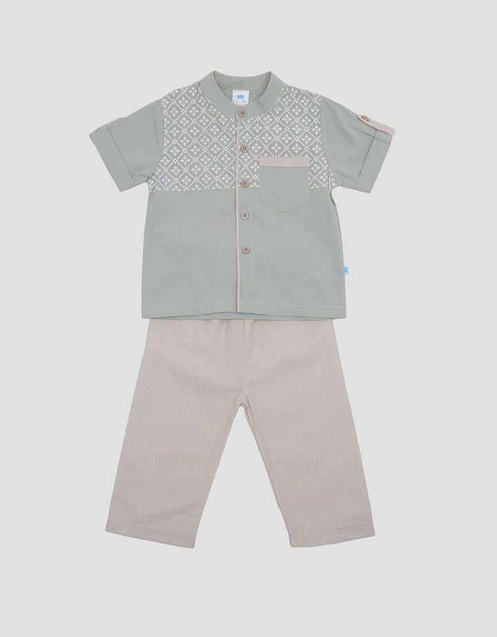Pipiniko Print Geometric Bamus Clothes Set for Boys