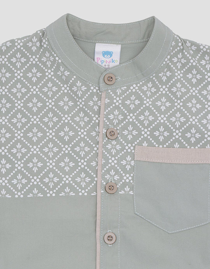 Pipiniko Print Geometric Bamus Clothes Set for Boys