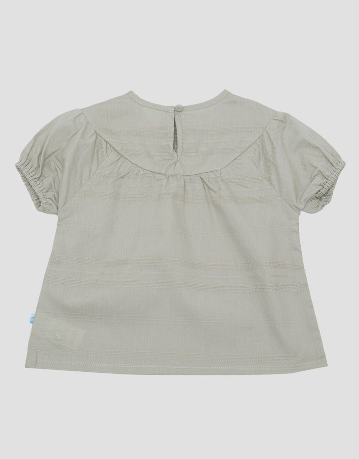 Pipiniko Smock Gold Thread Blouse Short Sleeve Girls