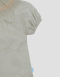 Pipiniko Smock Gold Thread Blouse Short Sleeve Girls