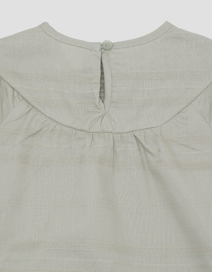 Pipiniko Smock Gold Thread Blouse Short Sleeve Girls