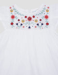 Pipiniko Textured Embro Midi Dress for Girls