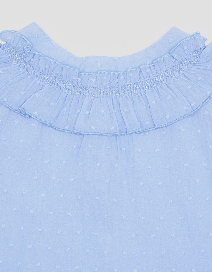 Pipiniko Smock Neck Blouse Aank Women