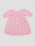 Pipiniko Textured Smock Embro Midi Dress Lengan Pendek Anak Perempuan