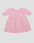 Pipiniko Textured Smock Embro Midi Dress Lengan Pendek Anak Perempuan
