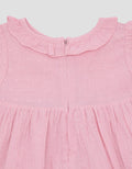 Pipiniko Textured Smock Embro Midi Dress Lengan Pendek Anak Perempuan