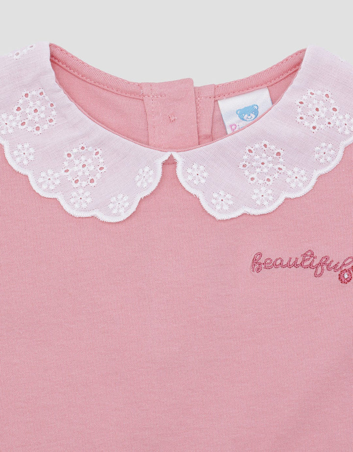 Pipiniko Swiss Collar Embro Blouse for Girls
