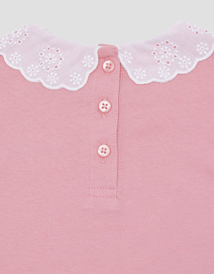Pipiniko Swiss Collar Embro Blouse for Girls