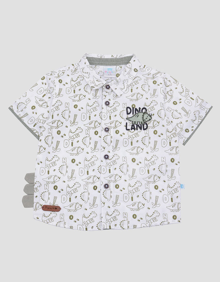 Pipiniko Fp Dino Land Boys Short Sleeve Shirt