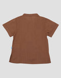Pipiniko Boys Short Sleeve Shirt Check Screen Printing