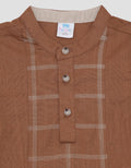 Pipiniko Boys Short Sleeve Shirt Check Screen Printing