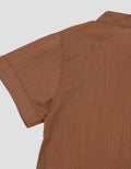 Pipiniko Boys Short Sleeve Shirt Check Screen Printing