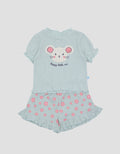 Pipiniko Ribbed Short Mouse Baju Set Anak Perempuan