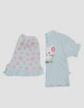 Pipiniko Ribbed Short Mouse Baju Set Anak Perempuan