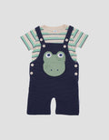 Pipiniko Overall Kodok Aplikasi Textured Anak Laki-laki