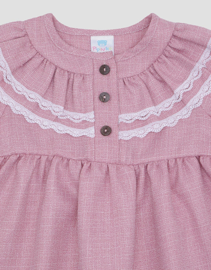 Pipiniko Double Lace Midi Dress Anak Perempuan