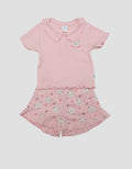 Pipiniko Ribbed Short Bear Baju Set Anak Perempuan