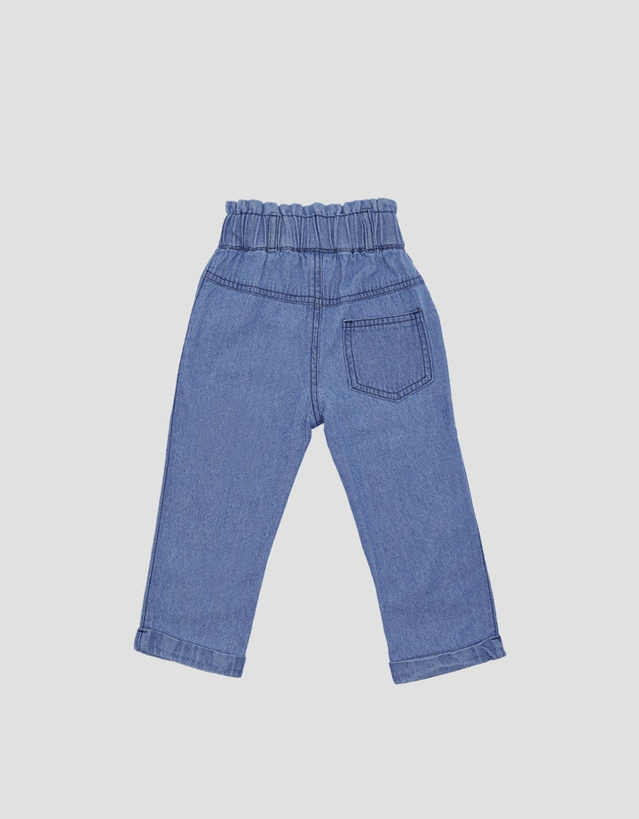 Pipiniko Fp Flower Celana Panjang Denim Anak Perempuan