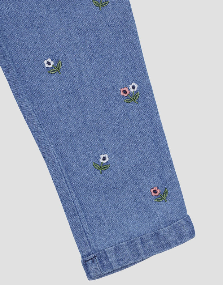 Pipiniko Fp Flower Celana Panjang Denim Anak Perempuan