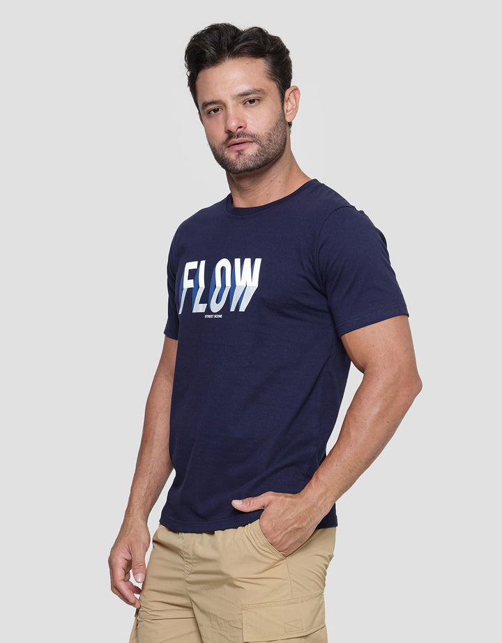 T Zone Flow 3D Print Kaos Casual Pria