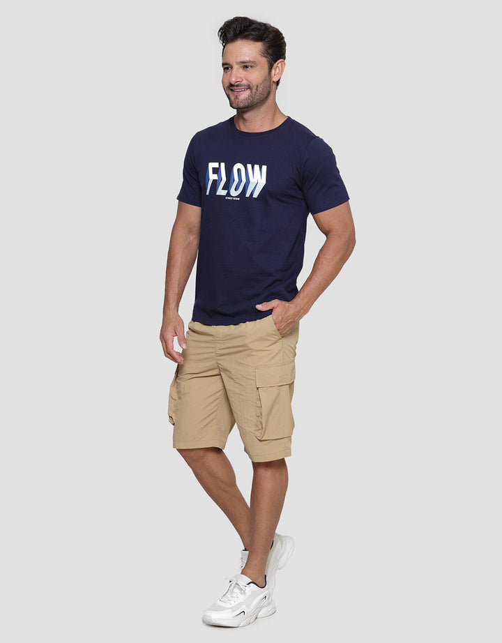 T Zone Flow 3D Print Kaos Casual Pria