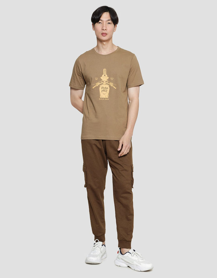 T Zone Print Long Ride Kaos Lengan Pendek Pria