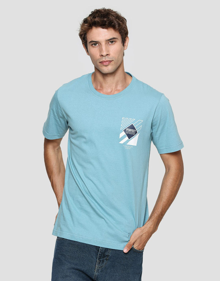 T Zone Linear Graphic Print Kaos Pria
