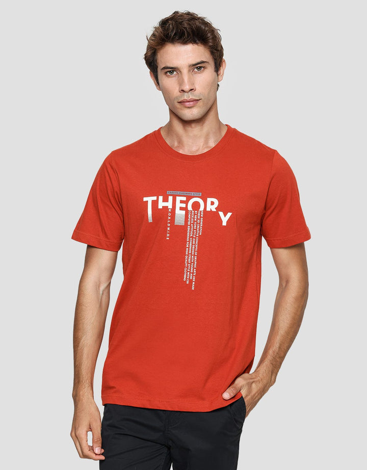 T Zone Theory Wording Print Kaos Pria