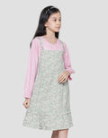 Sweet Miss Midi Dress Overall Bunga Anak Perempuan