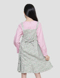 Sweet Miss Midi Dress Overall Bunga Anak Perempuan