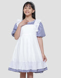 Sweet Miss Ruffle Chest Midi Dress Anak Perempuan