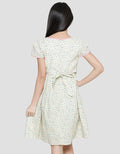Sweet Miss Bunga Fake 2 Pcs Bolero Komb Polos Midi Dress Anak Perempuan