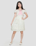 Sweet Miss Bunga Fake 2 Pcs Bolero Komb Polos Midi Dress Anak Perempuan