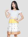 Sweet Miss Top Plain Ruffled Bottom Onde Girls Dress