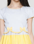 Sweet Miss Top Plain Ruffled Bottom Onde Girls Dress