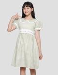 Sweet Miss Square Embro Midi Dress Anak Perempuan