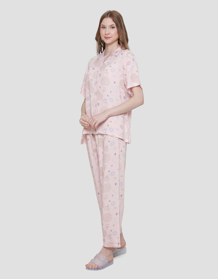 Disney Princess Outline Polka Dot Women's Pajamas Set