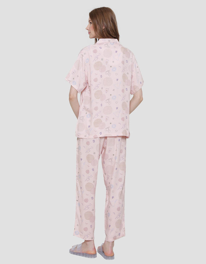 Disney Princess Outline Polka Dot Women's Pajamas Set