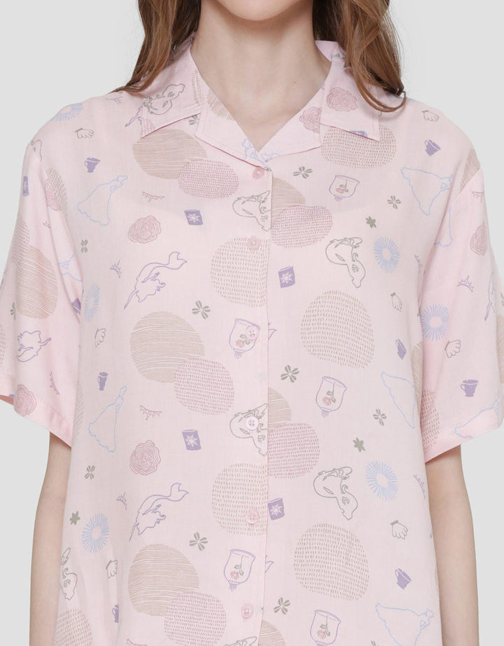 Disney Princess Outline Polka Dot Women's Pajamas Set