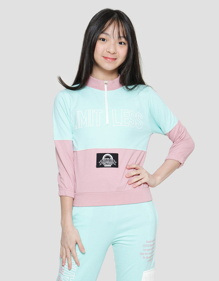 Nevada Crop Zipper Sweater Girls
