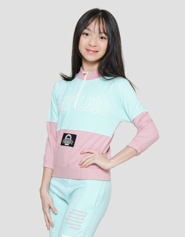Nevada Crop Zipper Sweater Girls