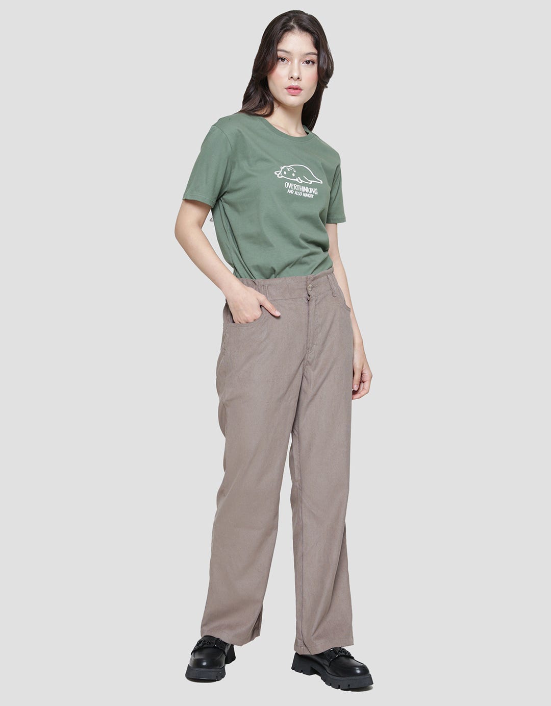 Triset Simple Look Women's Casual Long Pants