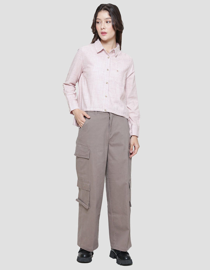 Triset Abstract Small Stripe Casual Blouse for Women