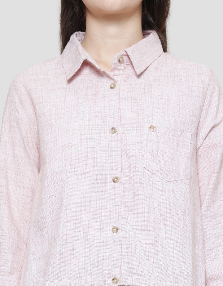 Triset Abstract Small Stripe Casual Blouse for Women