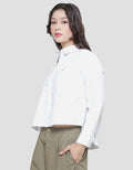 Triset Casual Crop Style Blouse Wanita
